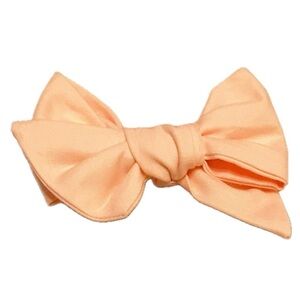 Ice Peach Fabric Hand Tied Pinwheel Bow ~ Fabric Bows ~ Hair Bows​​